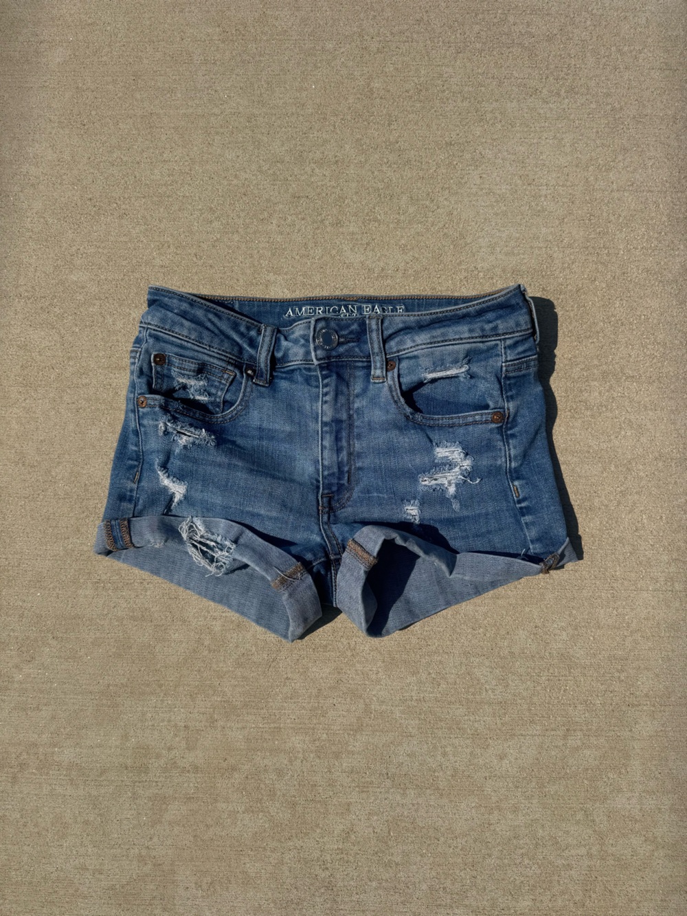 American Eagle Dark Blue Denim Shorts